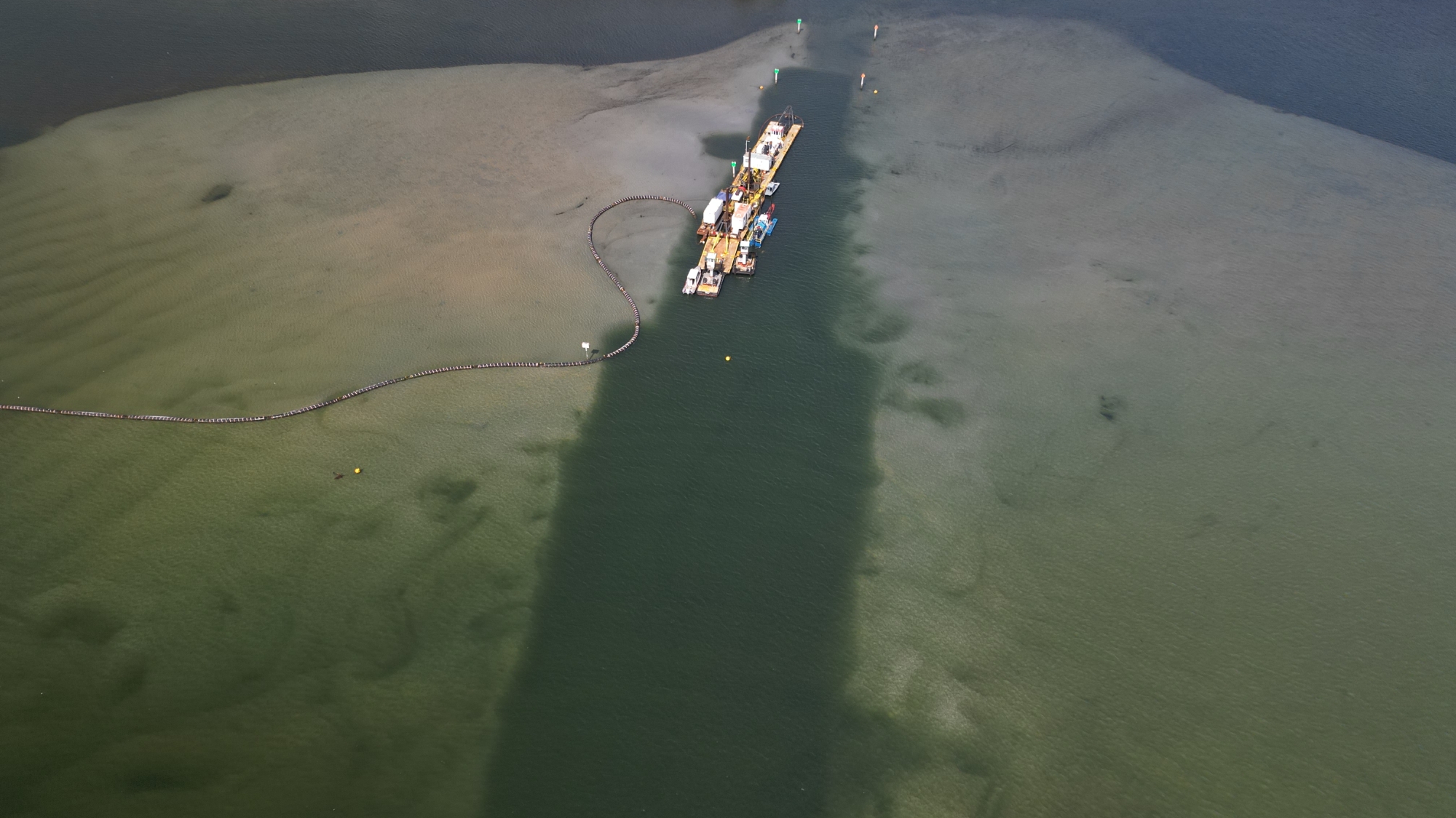 Sand trap dredging operations